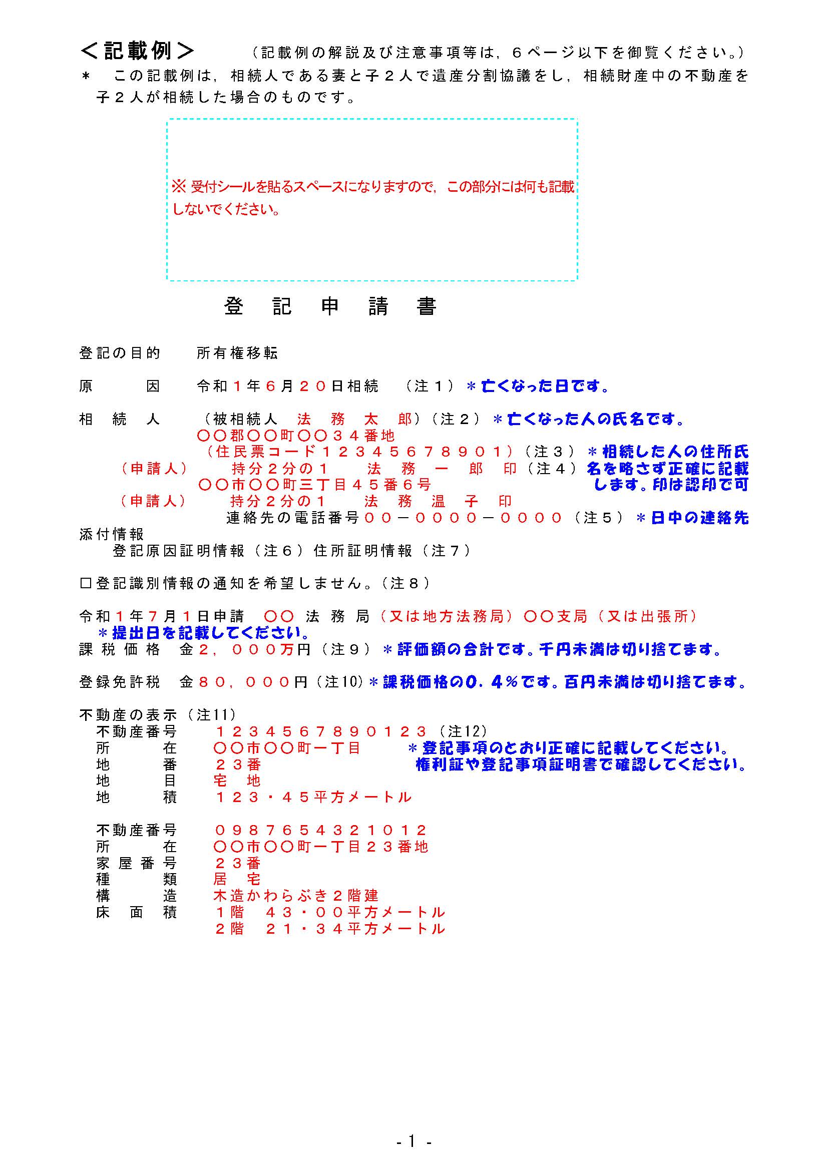 遺産分割協議書 ひな形法務局のひな形