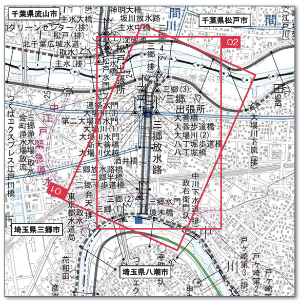 中川の三郷放水路