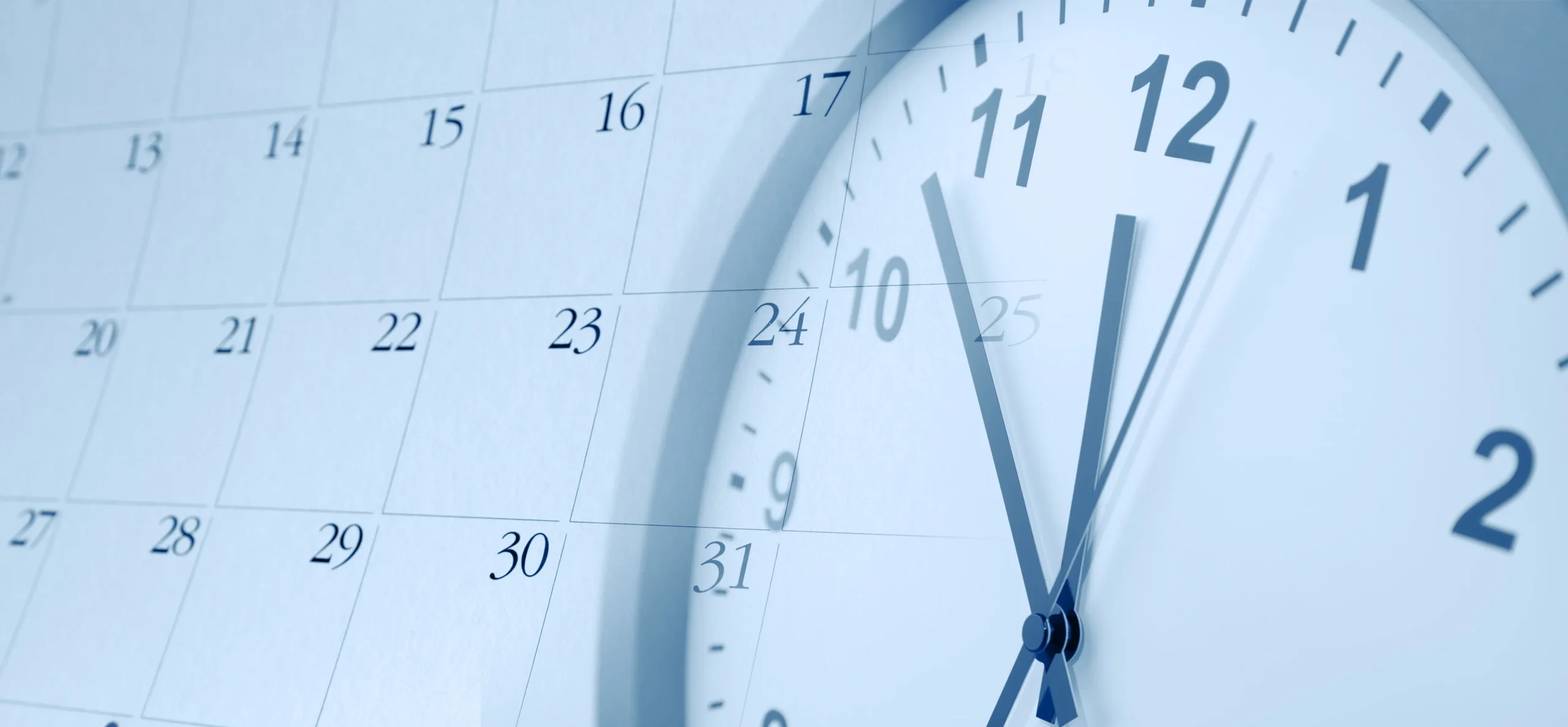 カレンダーと時計